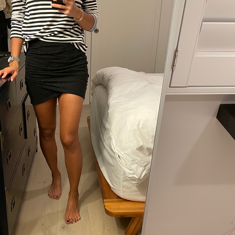 H&M gathered skirt black